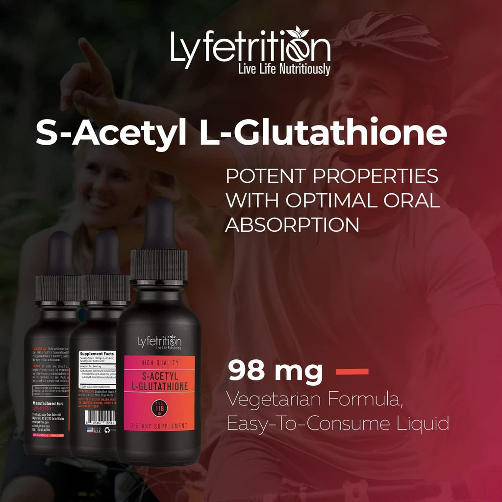 Lyfetrition S-Acetil L-Glutatión 98mg, 118 ml Líquido, 220 Dosis