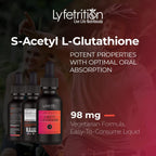 Lyfetrition S-Acetil L-Glutatión 98mg, 118 ml Líquido, 220 Dosis
