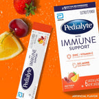 Pedialyte con Apoyo Inmunológico, Polvo de Electrolitos con Vitamina C y Zinc, Hidratación Avanzada, Sabor Punch de Frutas, 24 Sobres