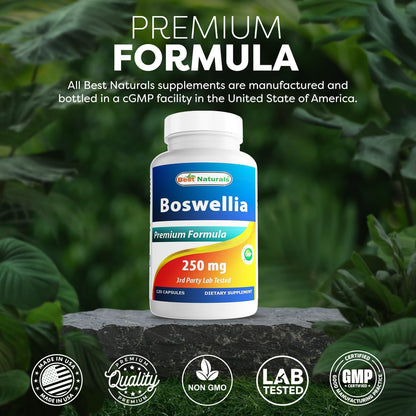 Best Naturals Boswellia Serrata 250 mg - 120 – Ingrediente activo: Extracto de Boswellia Serrata (250 mg por – Image 5