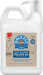 Grizzly Pollock Oil - Suplemento Alimenticio para Perros, 1.89 L (64 oz)