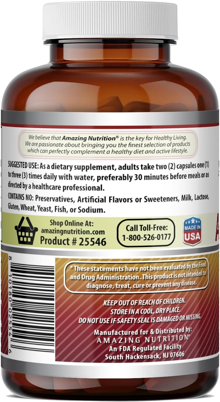 Amazing Formulas Pectina de Manzana 1400 mg | 120 Cápsulas