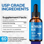 Azul de Metileno Gotas 1% Grado USP - Suplemento para Humanos (60 ml)