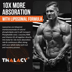 Thalacy 2000mg Ácido Fosfatídico Liposomal (PA) - Suplemento para Aumento de Masa Muscular, Síntesis de Proteínas mTOR, Fuerza, 10 sobres