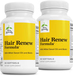 Terry Naturally Hair Renew Formula - Suplemento con Biotina, Cola de Caballo y Ácido Fólico - 60 Cápsulas Blandas (Paquete de 2)