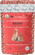 Extracto de Reishi para Perros y Gatos – 35%+ Beta Glucanos – Cuerpo Fructífero (Concentrado 8:1-12:1) – Apoyo Inmunitario, Calma y Relajación – Sin Rellenos – 250 dosis