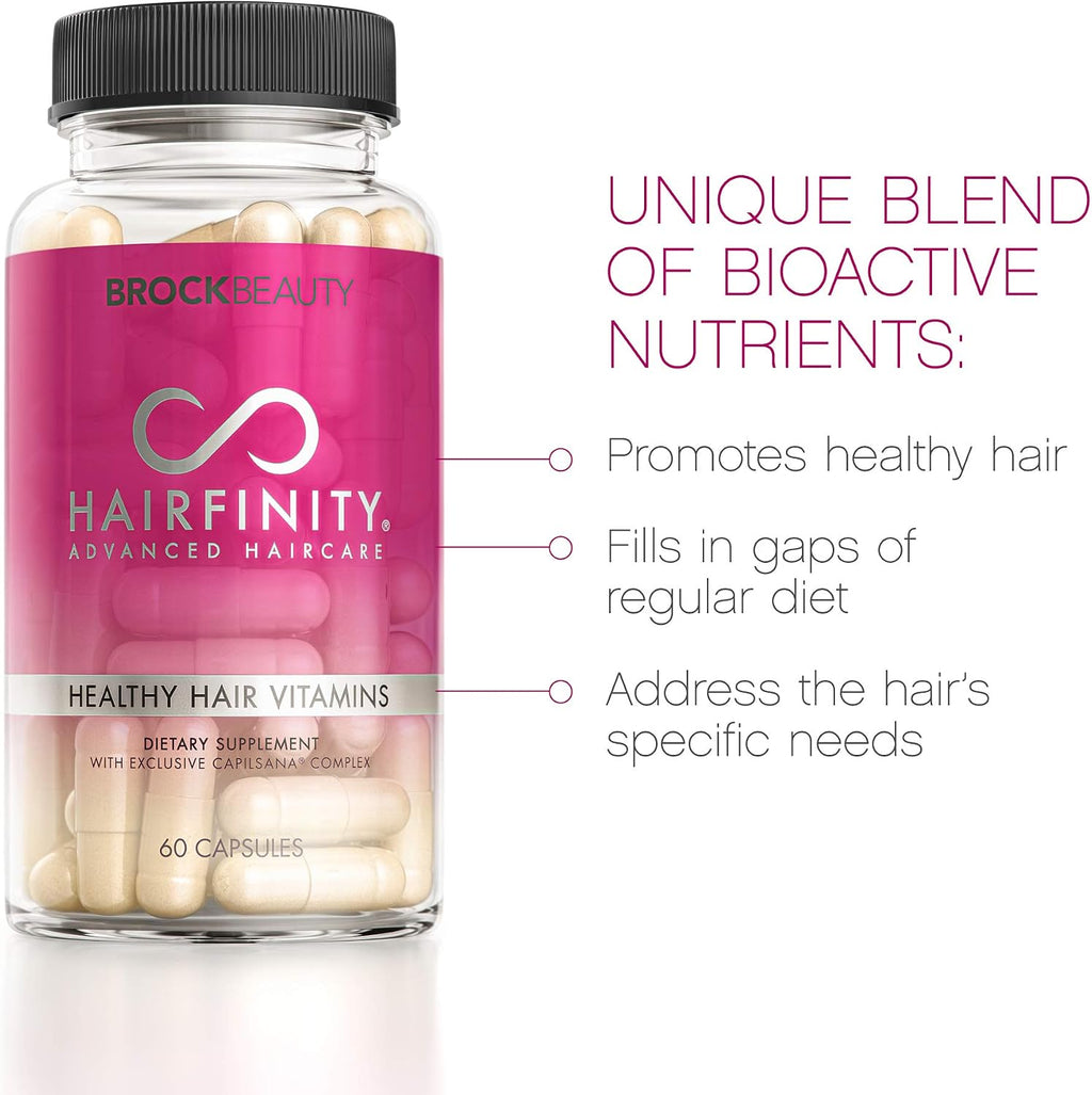 Hairfinity Vitaminas para el Cabello - Biotina, Aminoácidos y Complejo Capilsana - 120 Cápsulas Veganas