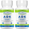 Power By Naturals ADK - Complejo de Vitaminas A, D3 y K2 MK-7 - 120 Cápsulas (2 Envases, 4 Meses)