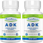 Power By Naturals ADK – Suplemento de Vitaminas A, D3 y K2 MK-7 – 60 Cápsulas