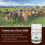 Hi Well Premium Calostro de Leche de Vaca Alimentada con Pasto - 150 Comprimidos Masticables Sabor Chocolate