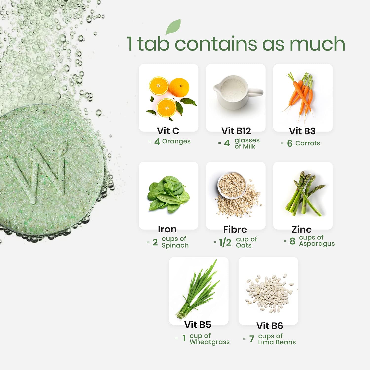 WELLBEING NUTRITION Daily Greens Multivitamínico con 39+ Superalimentos Orgánicos (30 comp.)