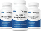 Fairhaven Health FertilAid for Men, MotilityBoost, and CountBoost Combo