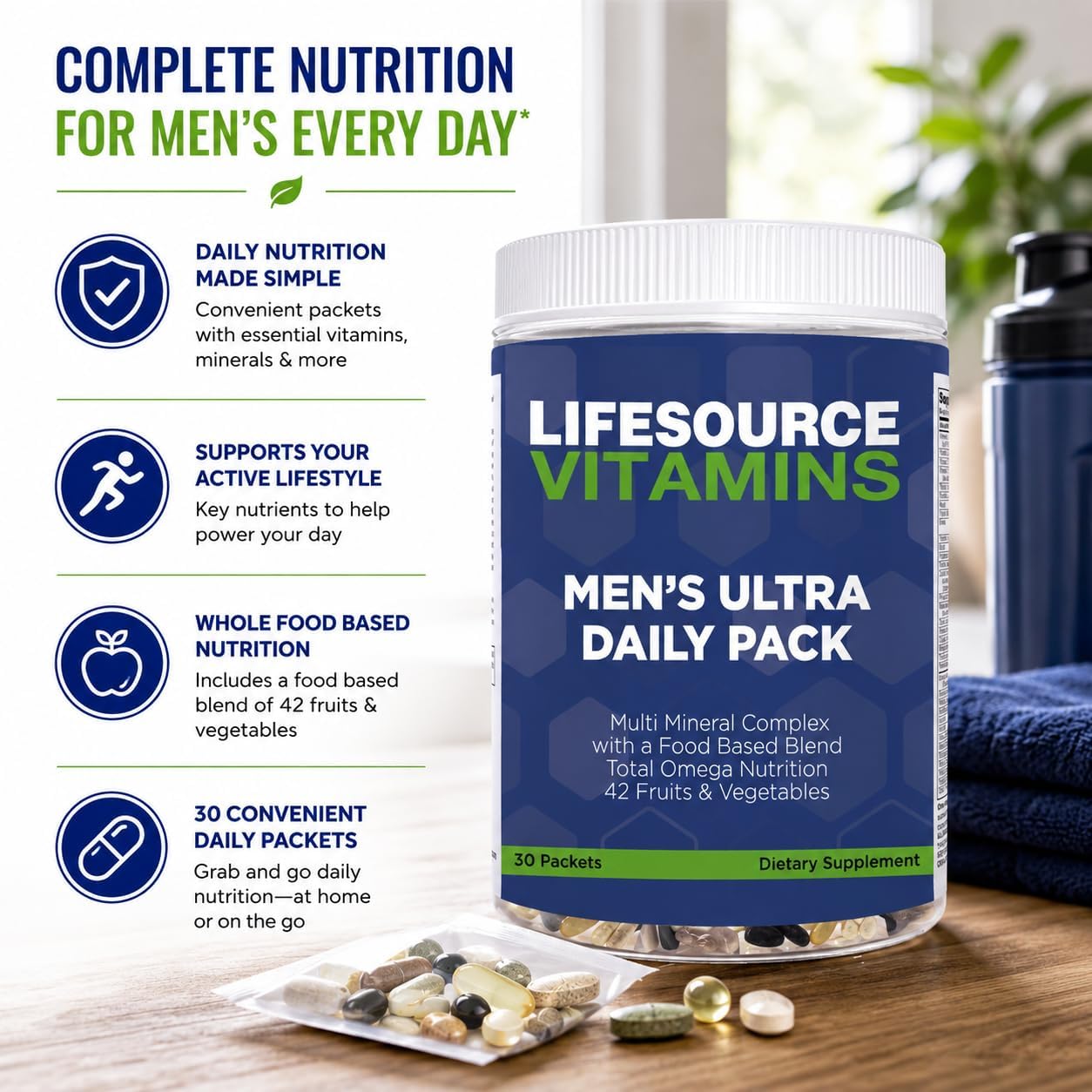 LifeSource Vitamins Men's Ultra All in One Daily Pack