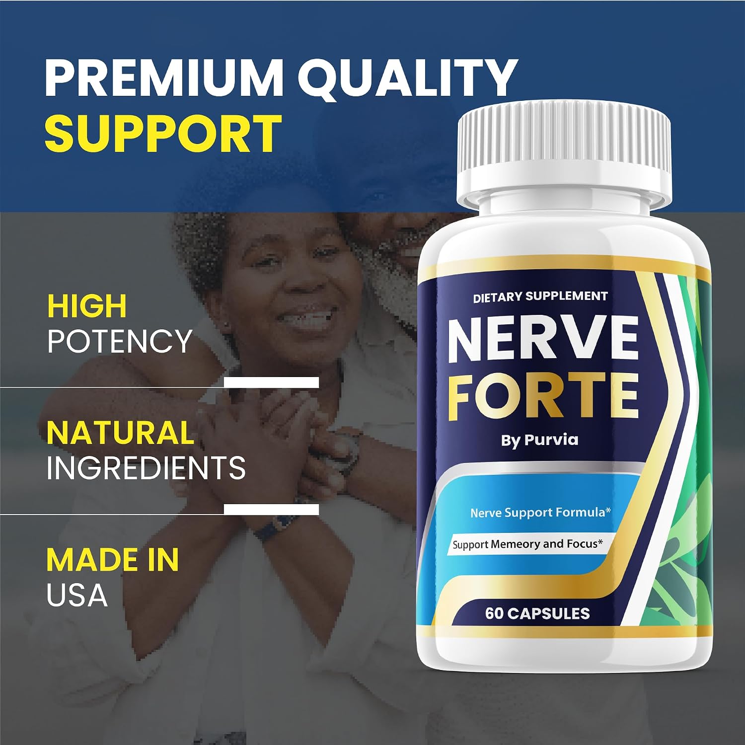 Nerve Forte (2 Pack) - Cápsulas de Fórmula Avanzada para el Bienestar General, 120 Cápsulas