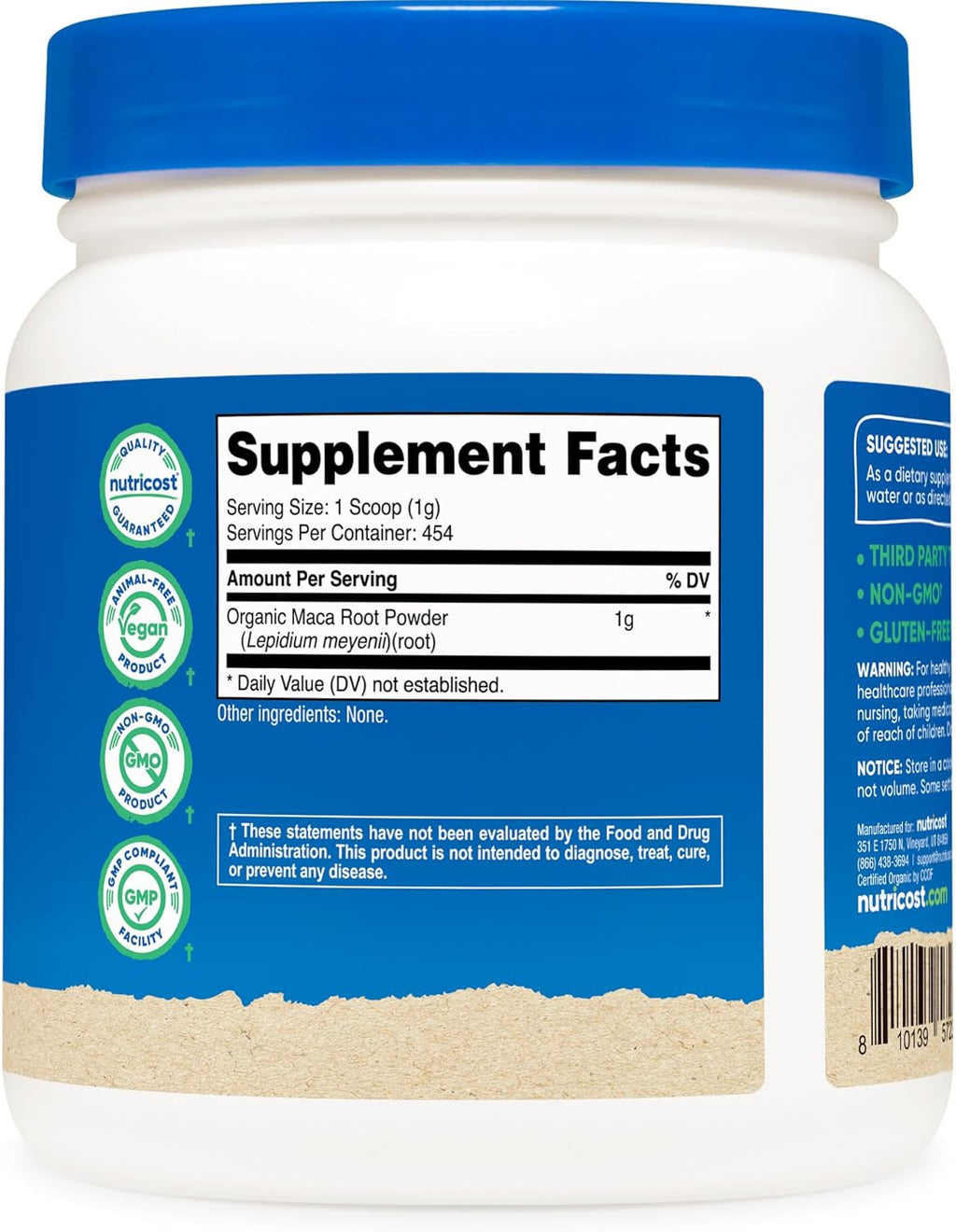 Nutricost Maca en Polvo Orgánica (454 g)