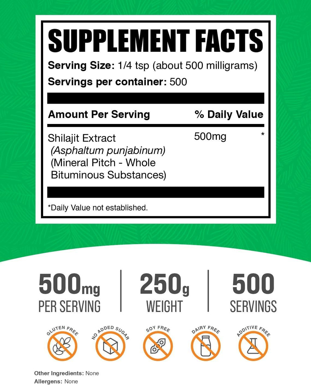 BulkSupplements Extracto de Shilajit en Polvo - Ácido Fúlvico, 250g