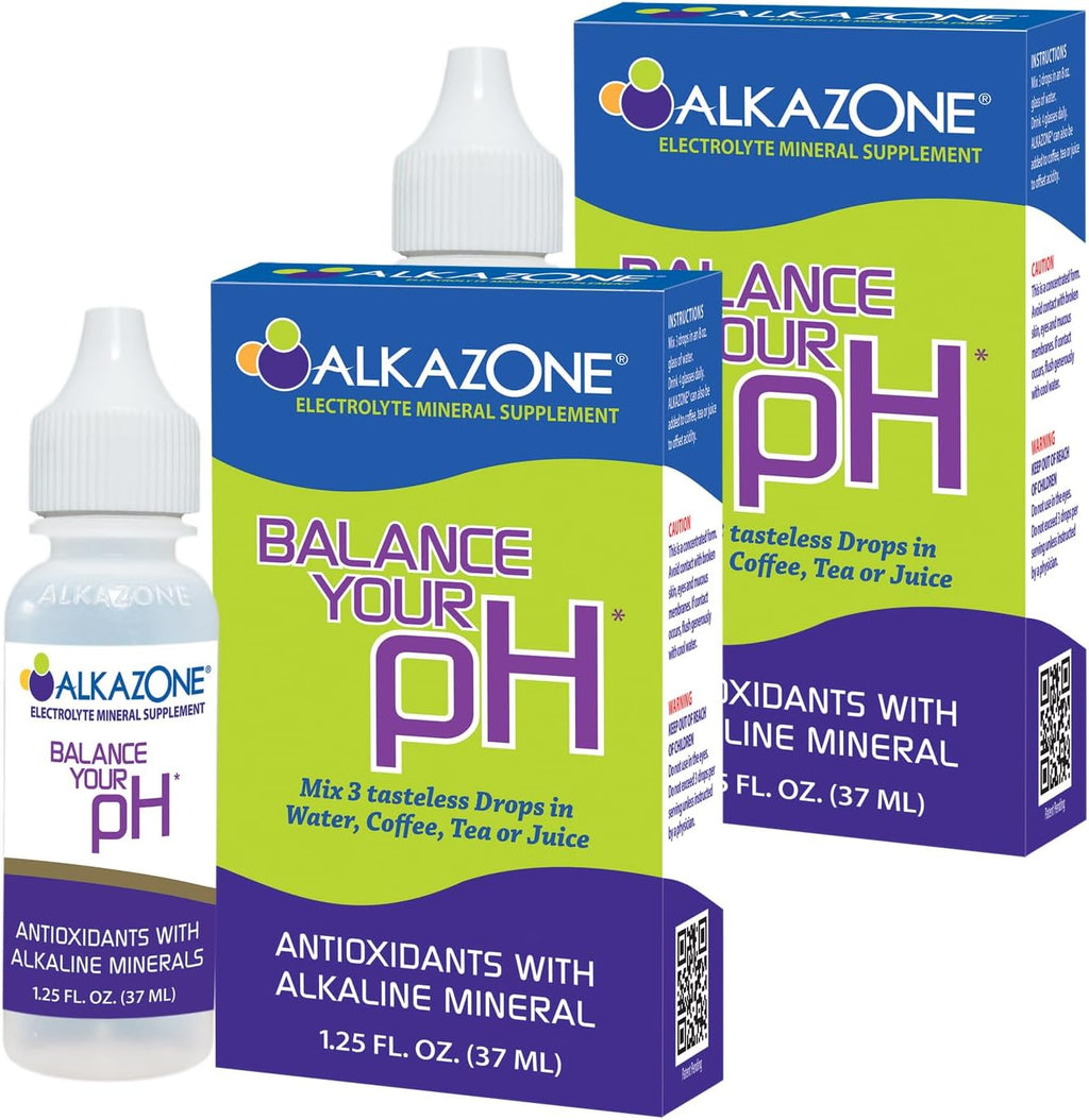ALKAZONE Balance Your pH - Booster Mineral Alcalino y Antioxidante (2 Paquetes)