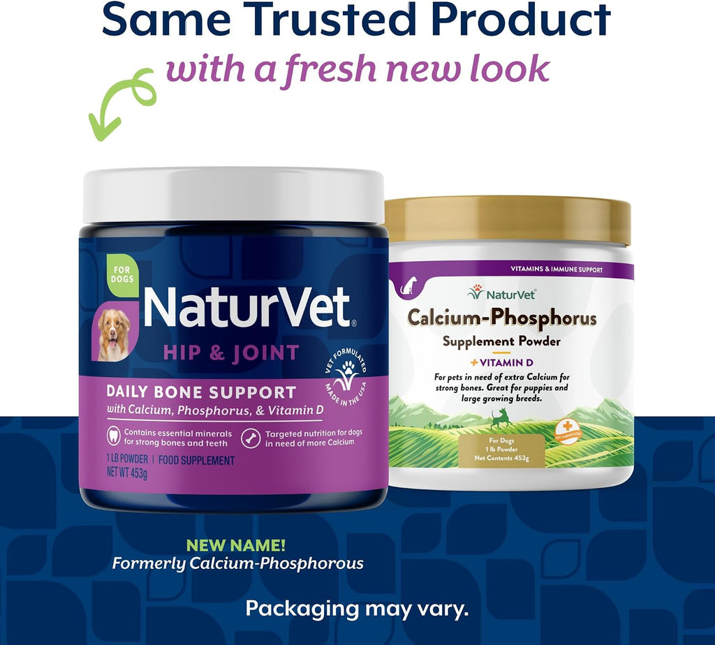 NaturVet Calcio y Fósforo para Perros - Apoya Huesos Fuertes y Saludables - 454 g (16 oz)