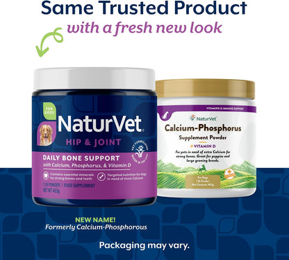 NaturVet Calcio y Fósforo para Perros - Apoya Huesos Fuertes y Saludables - 454 g (16 oz) – Image 2