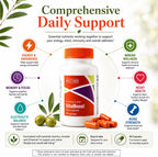 McCord VitalBoost: Complemento de Energía, Memoria e Inmunidad con Vitamina D3, Magnesio, Zinc y Olivamina - 60 Cápsulas