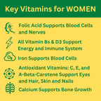 Greenfield Nutritions Multivitamínico Halal para Mujeres y Hombres - 60 Comprimidos sin Gelatina con 27+ Vitaminas y Minerales