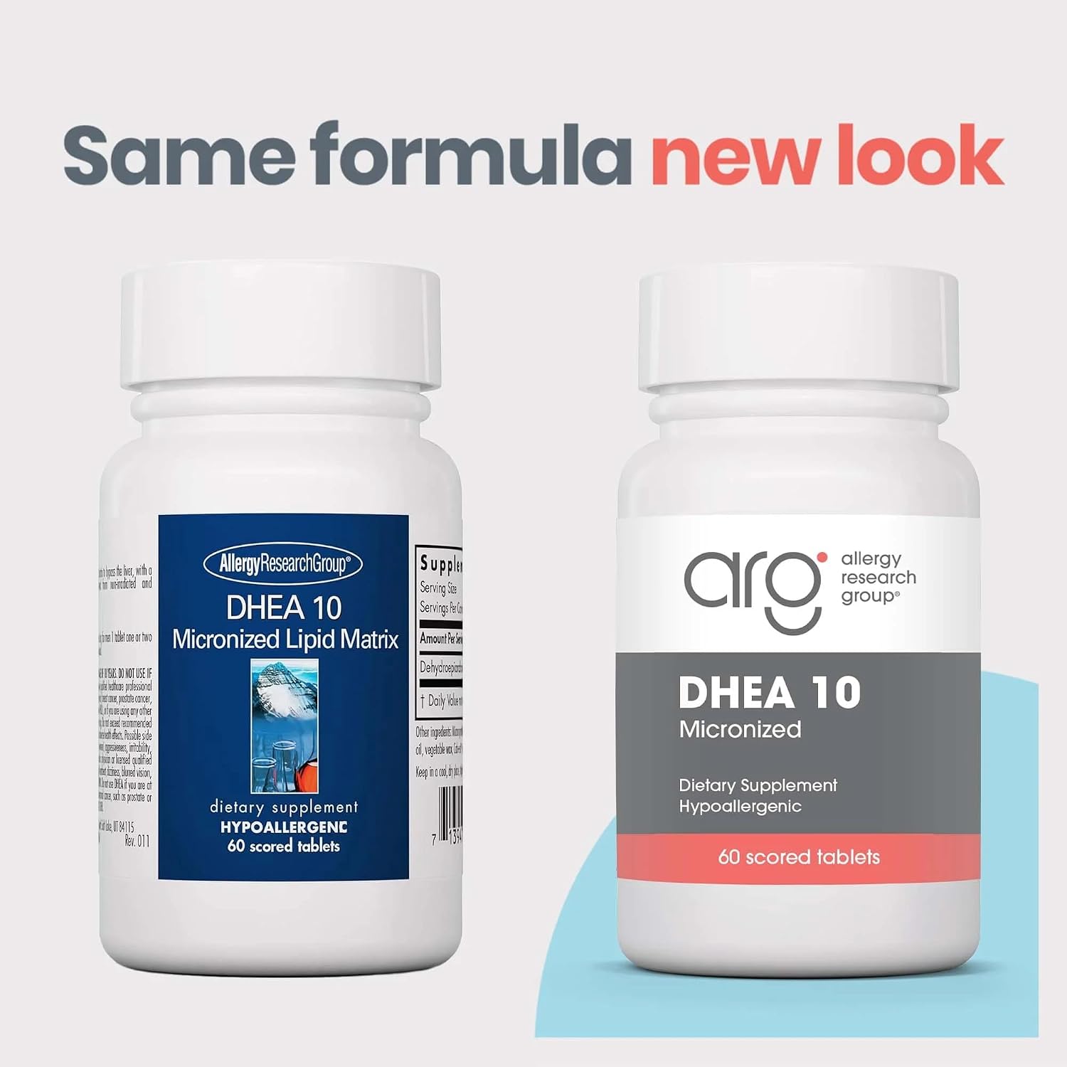 Allergy Research Group DHEA 10 Matriz Lipídica Micronizada - 10 mg, 60 Cápsulas