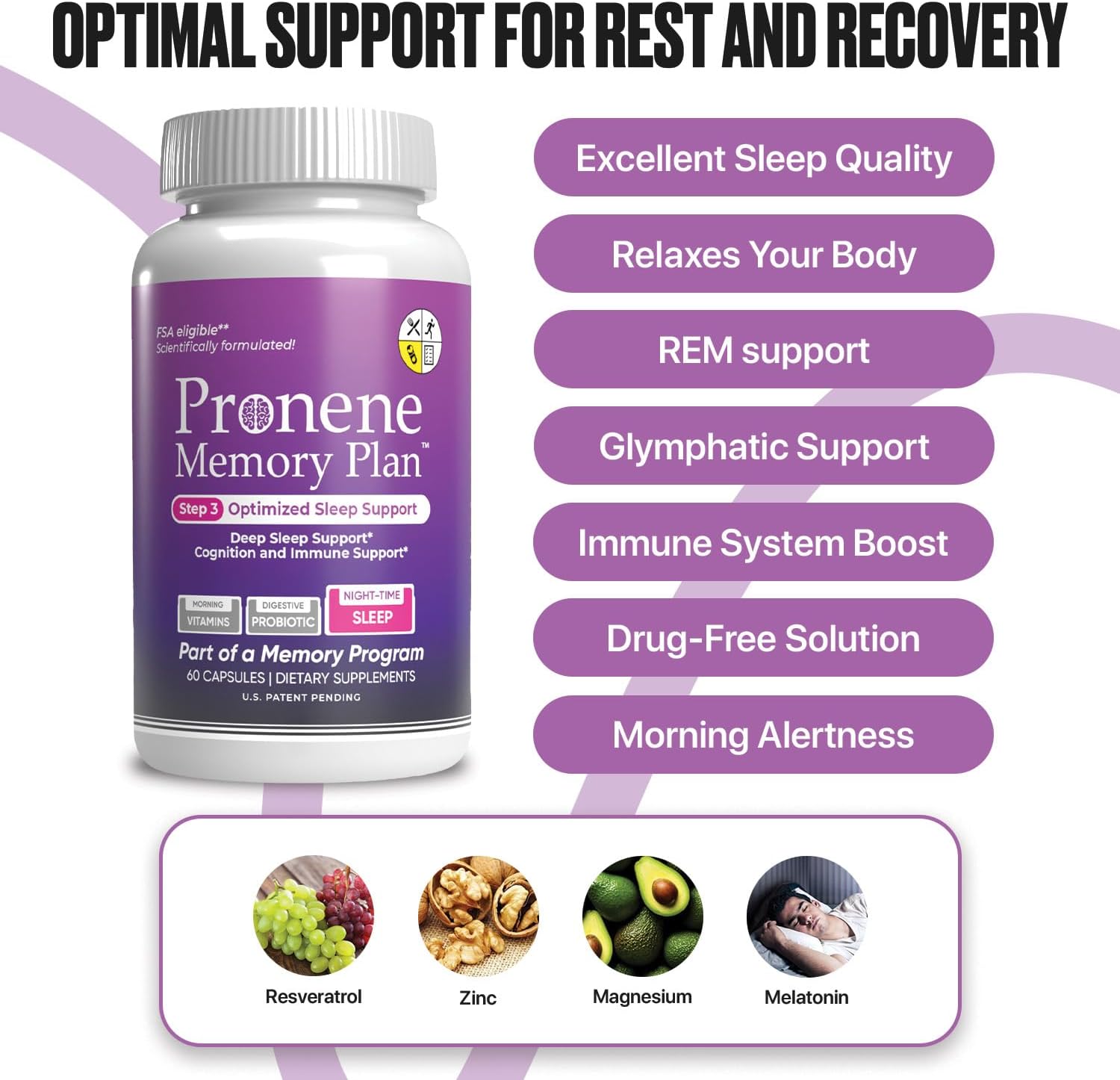 Pronene Memory Plan Optimized Sleep Support - 60 Cápsulas