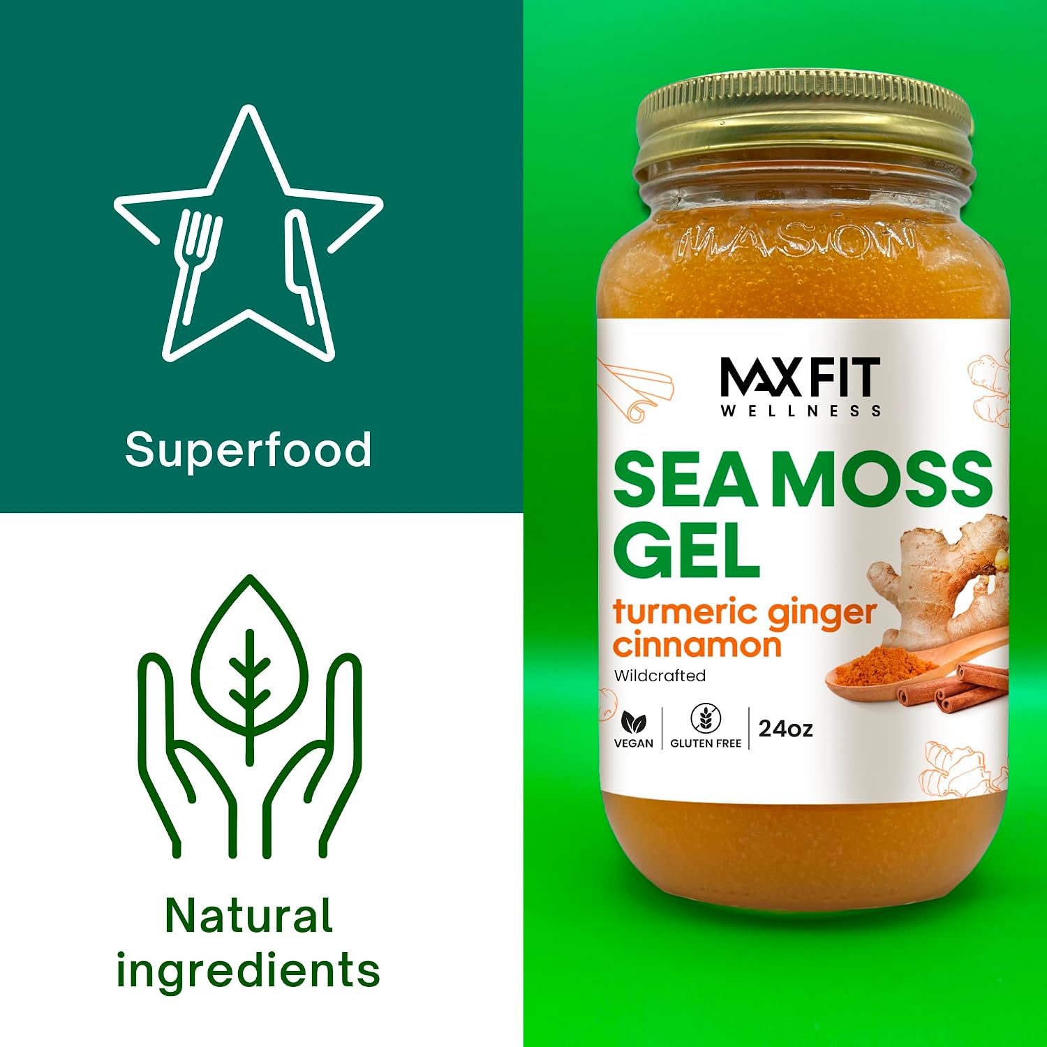 Sea Moss Gel Crudo (12 Sabores) 24oz - Musgo Marino Silvestre de Santa Lucía - 92 Vitaminas y Minerales - Superalimento Vegano