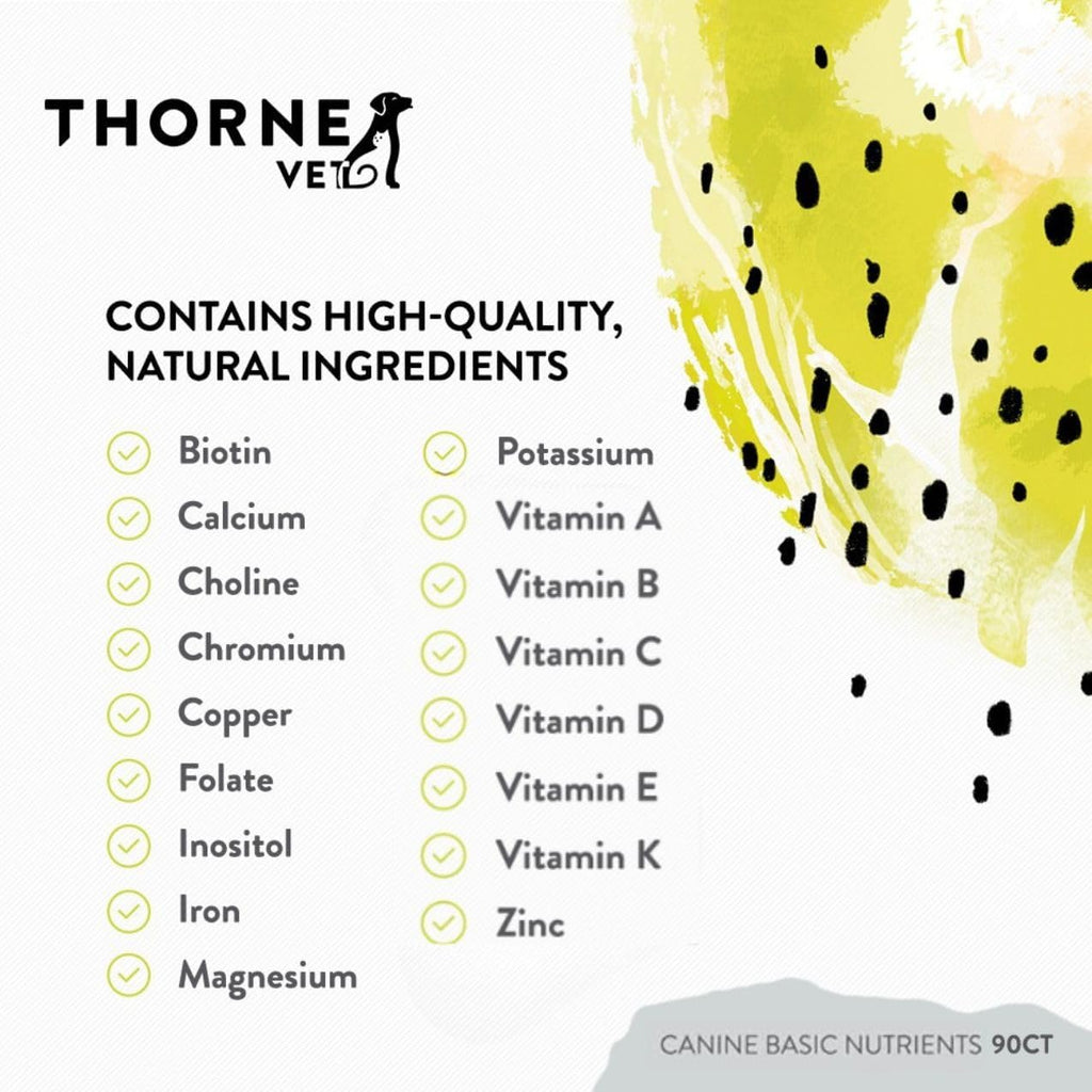 ThorneVET Canine Basic Nutrients – Suplemento Multivitamínico para Perros, 90 Masticables Blandos
