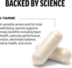 Force Factor Taurina 500mg Cápsulas Vegetales - Suplemento Antioxidante para el Sistema Nervioso y la Salud Celular - 180 Cápsulas