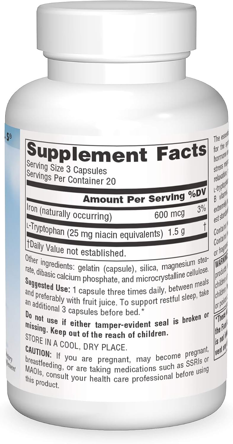Source Naturals Serene Science L-Triptófano 500 mg, 60 Cápsulas