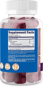 Nutricost Gomitas de Vitamina D3 para Niños 2500 UI (62.5 mcg), 120 Gomitas - Sabor a Bayas Mixtas