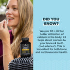 Ancient Nutrition Vitamina D3 5000 UI, 60 Cápsulas – Suplemento con Caldo de Huesos y Extracto de Hongo