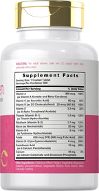 Carlyle Multivitamínico y Multimineral para Mujeres - 365 Comprimidos - Con Betacaroteno, Ácido Fólico y Vitamina D