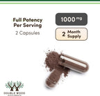 Shilajit Puro del Himalaya Cápsulas - 1000mg con 20% Ácido Fúlvico - 120 Cápsulas - Double Wood