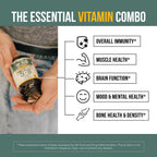 Organic Plant D3 + K2 | 10.000 UI D3 + 120 mcg K2 (All-Trans MK7 de MenaQ7®) | 60 Servicios