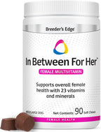 Breeder's Edge in Between for Her - Multivitamínico diario para perros y gatos criadores (90 comprimidos, razas medianas y grandes)
