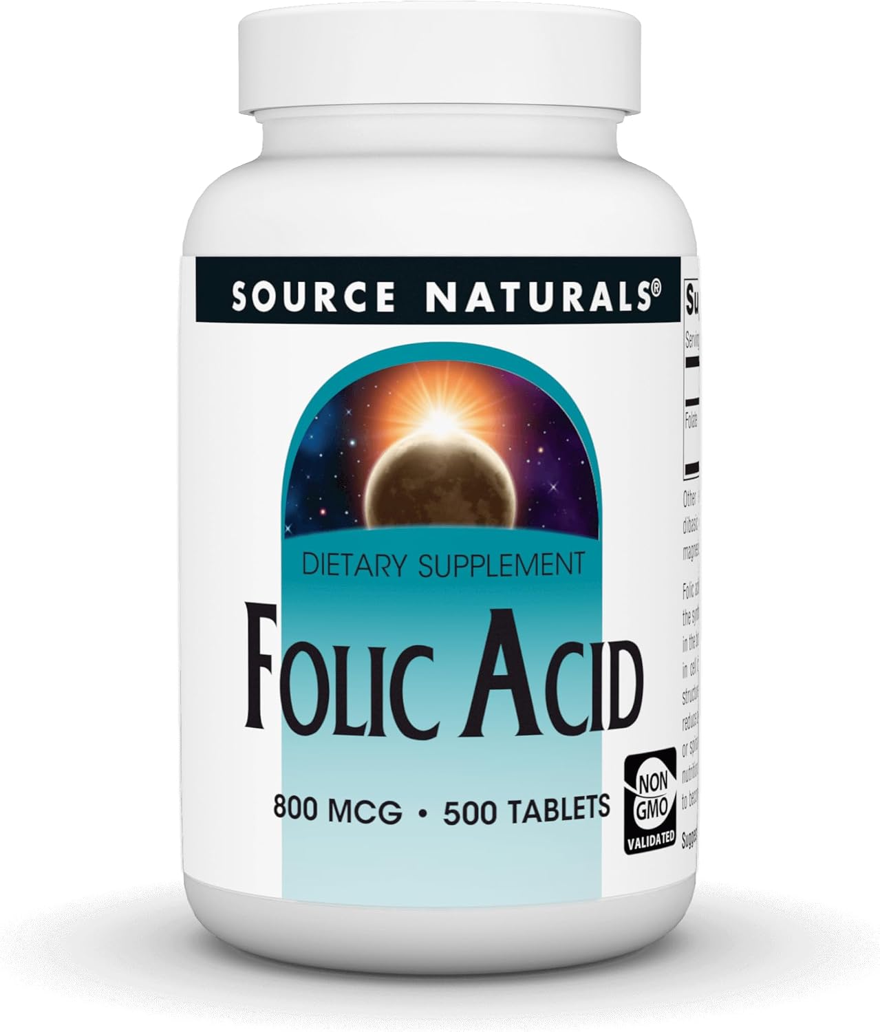 Source Naturals Ácido Fólico 800 mcg - 500 Comprimidos