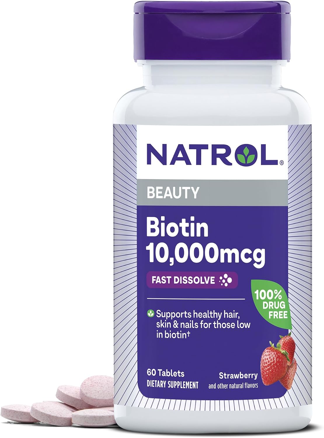 Natrol Beauty Biotin 10,000 mcg, 100 comprimidos