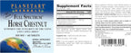 Planetary Herbals Full Spectrum Castaño de Indias, 500 mg - 60 Comprimidos