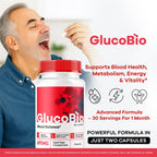 (3 Paquetes) GlucoBio Cápsulas - Fórmula Avanzada Oficial de Gluco Bio - Píldoras de Apoyo Máximo, Suplemento Natural de Gluco Bio para la Salud y el Bienestar General, 180 Cápsulas para 3 Meses