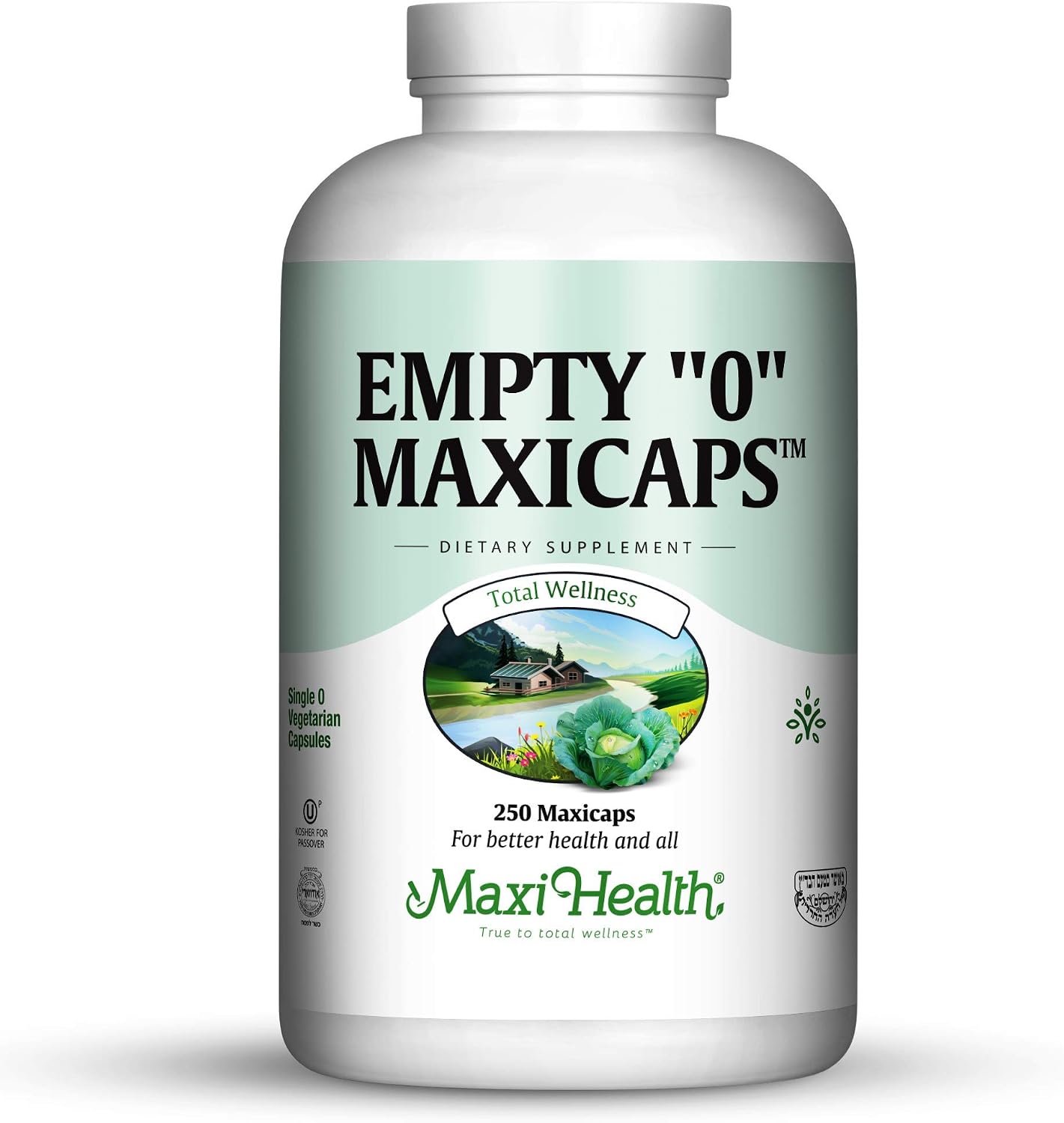 Maxi Health Cápsulas Vegetales Vacías Tamaño 0, 250 Unidades