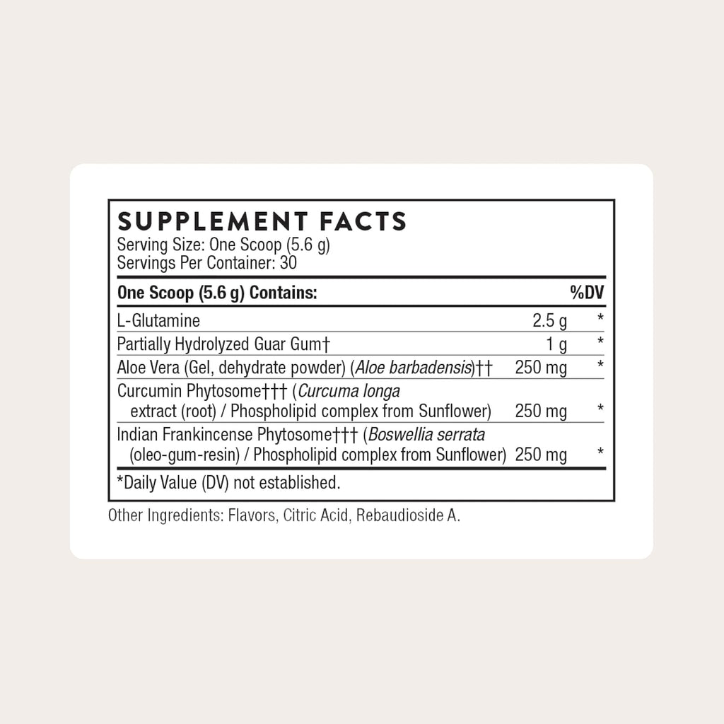 THORNE Leaky Gut Support (anteriormente EnteroMend) – Sabor naranja vainilla – 30 dosis