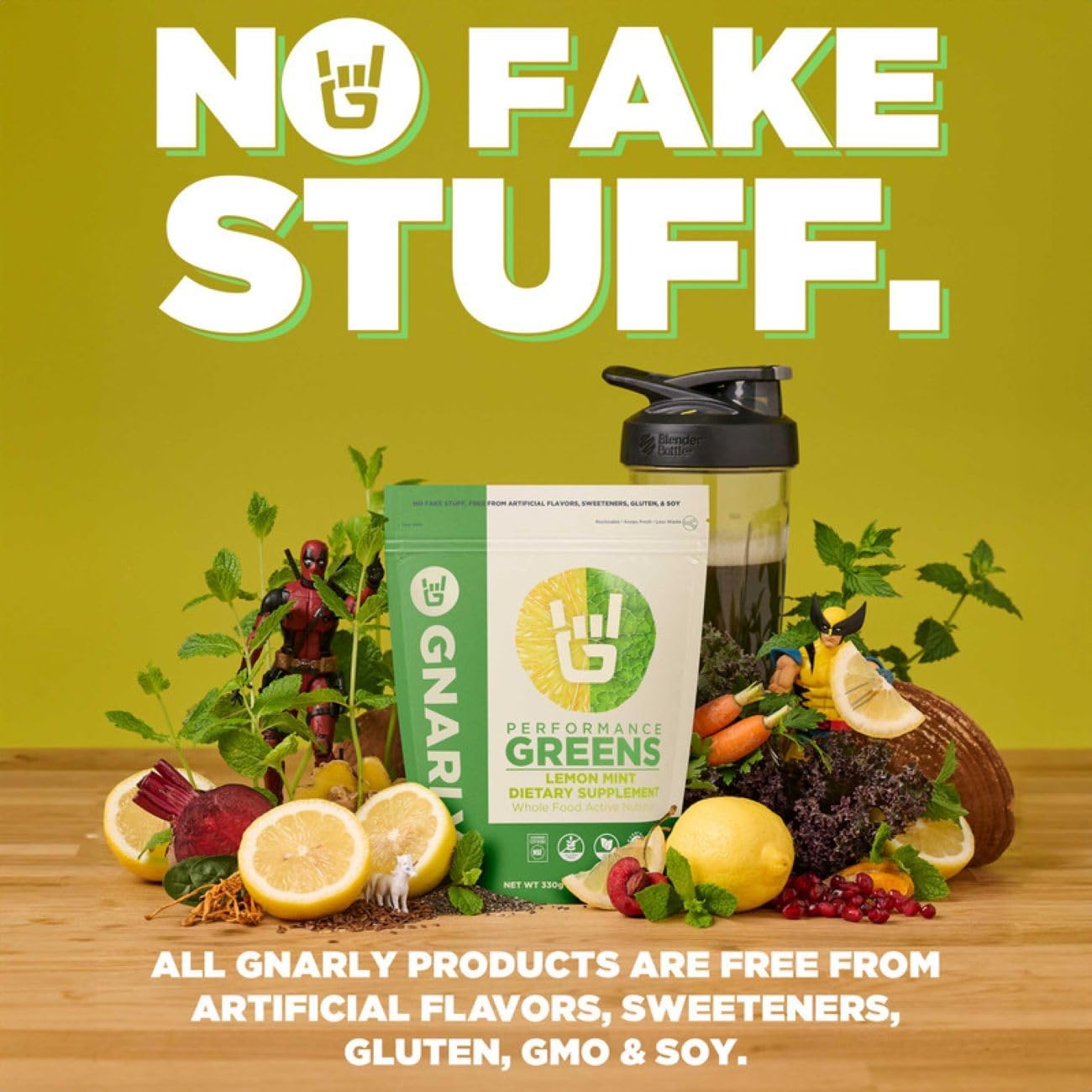 Gnarly Nutrition Super Greens en Polvo - Lemon Mint - 330 g