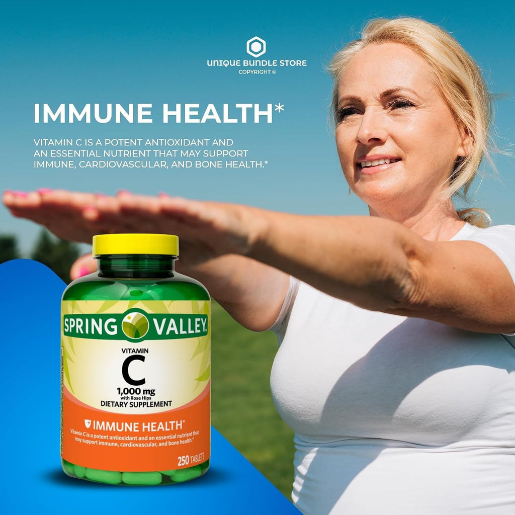 Vitamina C 1000 mg con Rosa Mosqueta – 250 Comprimidos – Pack de 3