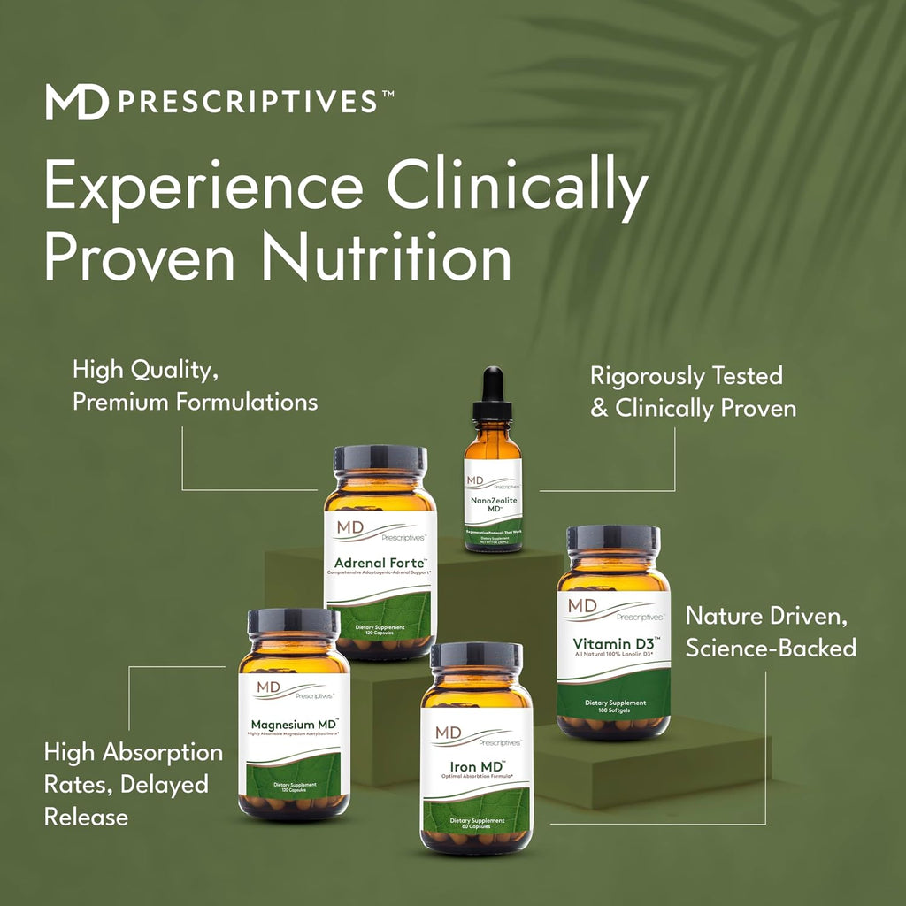 MD Prescriptives Vitamina D3 180 Cápsulas Blandas - 125 mcg (5000 UI) - Máxima Absorción para Huesos, Músculos e Inmunidad - No GMO, Vegetariano