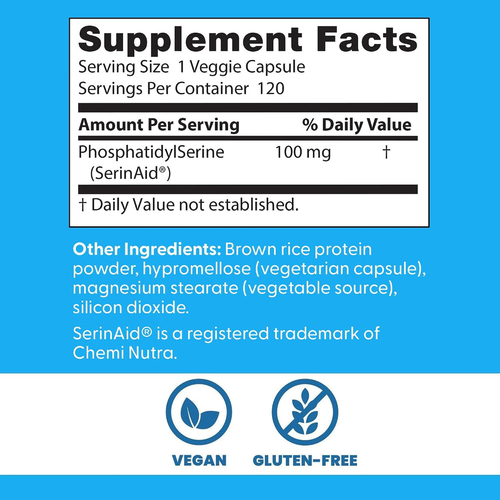 Doctor's Best Phosphatidylserine 100 mg - 120 Veggie Capsules