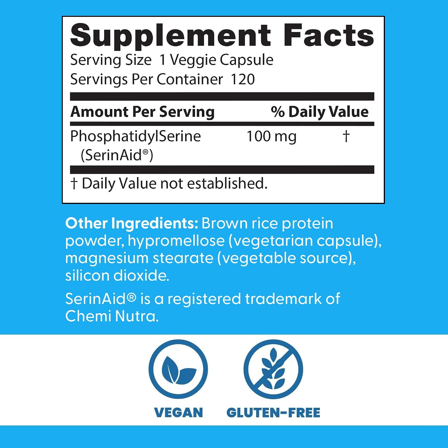Doctor's Best Phosphatidylserine 100 mg - 120 Veggie Capsules