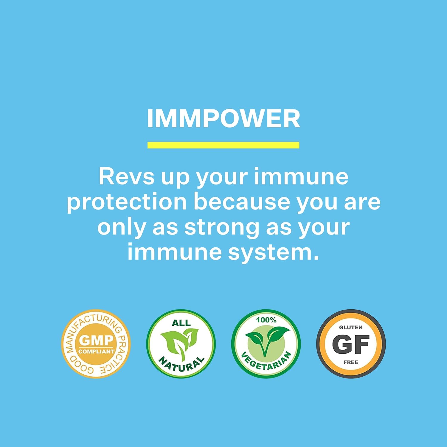 ImmPower AHCC Mushroom Supplement 6-Pack, 30 Vegetable Capsules, 500 mg
