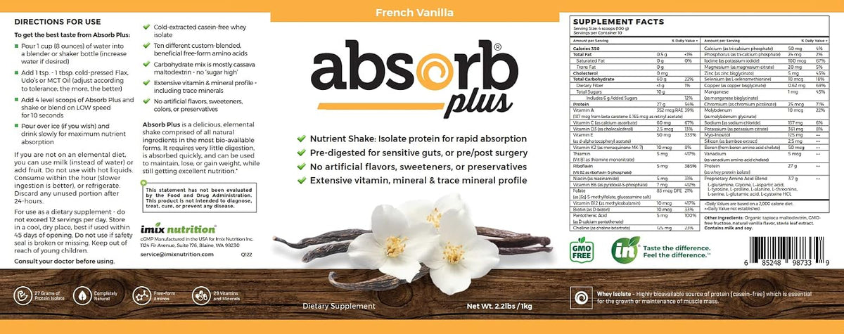 Absorb Plus Isolate Protein - Complemento – Intolerancias alimentarias que limitan el consumo de productos lácteos – Image 4